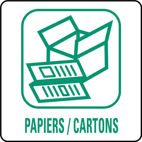 Poubelle de tri à papier en carton
