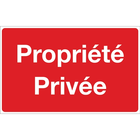Plaque et panneau propriété privée personnalisé