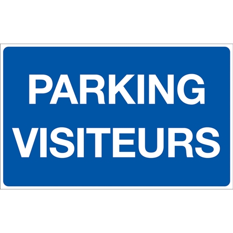 Panneau Parking Visiteurs à Gauche - Direct Signalétique