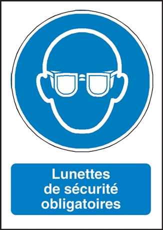 Picto Port casque lunette de sécurité - Sticker Communication