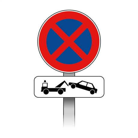Panneau stationnement interdit plat - Direct Signalétique