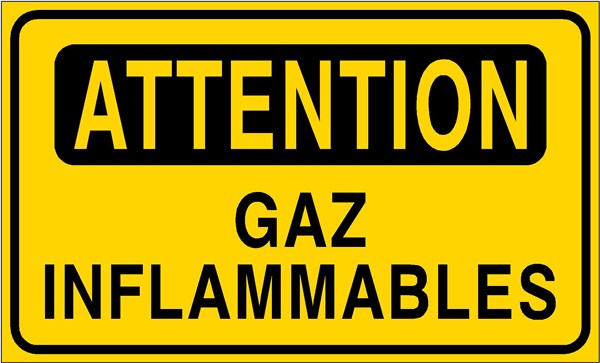 Panneau d'avertissement de danger matières inflammables R4030708