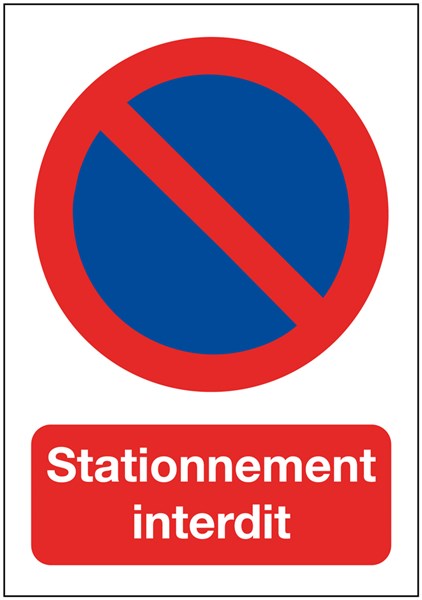 Panneau rond interdit de stationner autocollant - RETIF