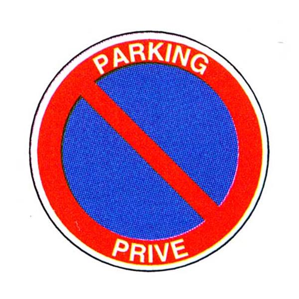Plaque pour parking stationnement interdit