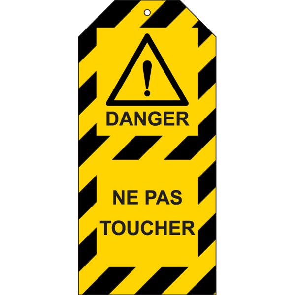 Lot de 10 panneaux d'avertissement Danger-Electricité (sans texte)