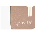 Plaque de porte Touchy® Square - WC Filles - 120 x 120 mm - Relief et braille