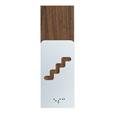 Plaque Bois et Alu avec Picto Escaliers - Gamme Wood® Dimension H 150 x L 50 mm