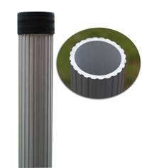 Poteau rond en aluminium anodisé naturel - Ø 60 mm