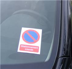 Autocollants dissuasifs Parking handicapés - Si tu prends ma