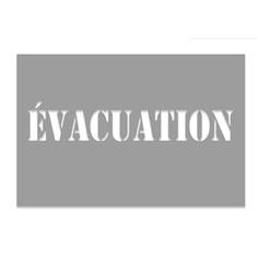 Pochoir Evacuation - H 600 x L 900 mm